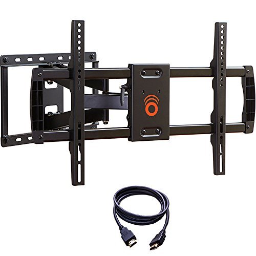 ECHOGEAR Full Motion Articulating TV Wall Mount Bracket for most 37-70 inch LED, LCD, OLED and Plasma Flat Screen TVs w/ VESA patterns up to 600 x 400 - 16" Extension - EGLF1-BK