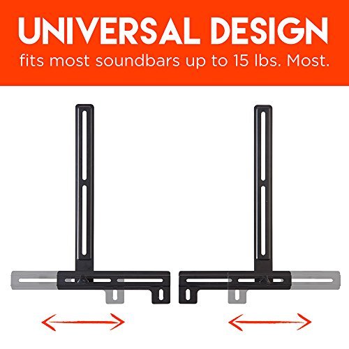 ECHOGEAR Sound Bar Mount for Most Sound Bars up to 15 lbs - Features Simple Install and is Compatible With Most TVs and Mounts - EGSBM1