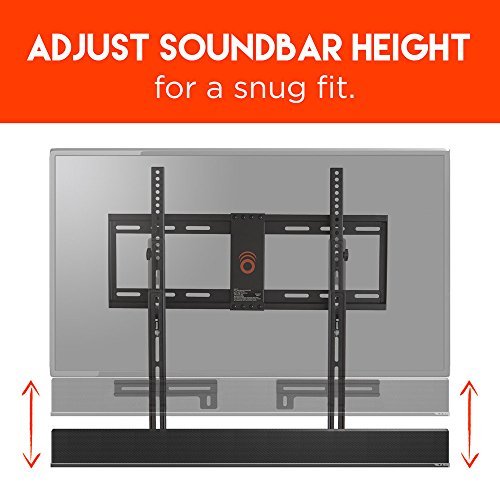 ECHOGEAR Sound Bar Mount for Most Sound Bars up to 15 lbs - Features Simple Install and is Compatible With Most TVs and Mounts - EGSBM1