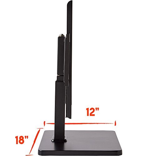 ECHOGEAR Universal TV Swivel Stand for 32" to 60" TVs - Improves Stability Plus Adds 75º of Swivel & 4" of Height Adjust For Better Viewing Angles - EGTV