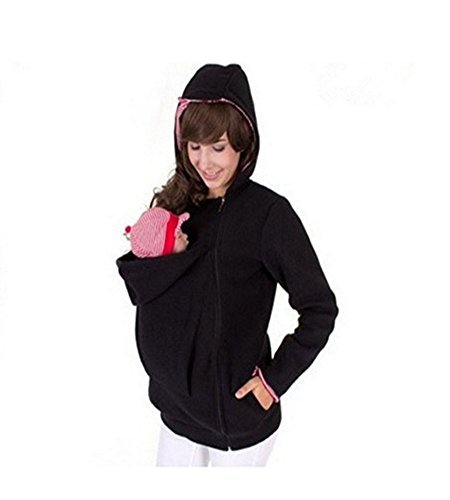 ECSEO 3 in 1 Baby Carrier Jacket Kangaroo Hoodie Coat for Pregnant Women Maternity Coat Jacket Sweatshirt