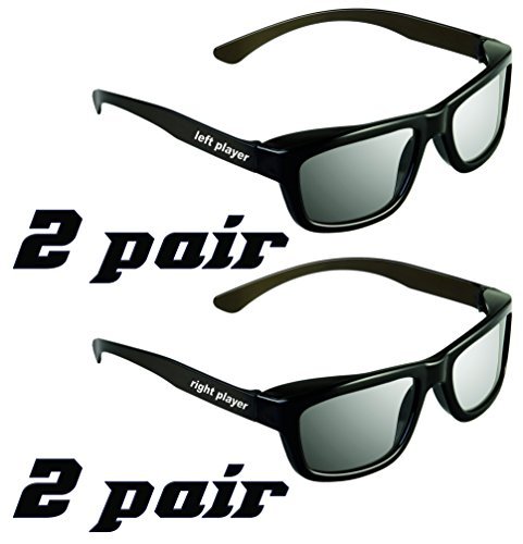 ED Adult 4 Pack - LG AG-F310DP + AG-F400DP Cinema 3D Dual Play Compatible Gaming Glasses 4 Adult Glasses