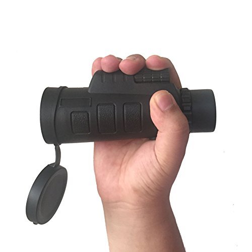 Ebestgoods Green Film Coated Lens Wide-angle Waterproof Anti-fog 12X50 Compact Monoculars Telescope with Hand Strap