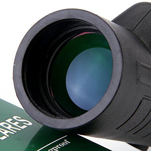 Ebestgoods Green Film Coated Lens Wide-angle Waterproof Anti-fog 12X50 Compact Monoculars Telescope with Hand Strap