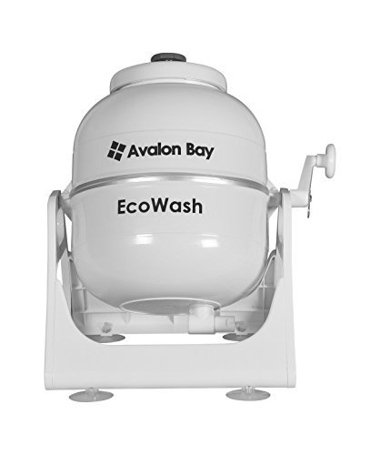 Ecowash Portable Hand Cranked Non-Electric Washing Machine by Avalon Bay, Counter Top Washer for Camping, Apartments, RV’s, or Delicates