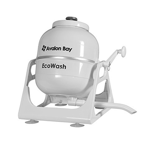 Ecowash Portable Hand Cranked Non-Electric Washing Machine by Avalon Bay, Counter Top Washer for Camping, Apartments, RV’s, or Delicates