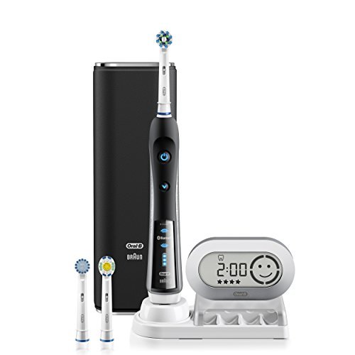 Electric Toothbrush, Oral-B Pro 7000 SmartSeries Black Electronic Power Rechargeable Toothbrush with Bluetooth Connectivity Powered by Braun 