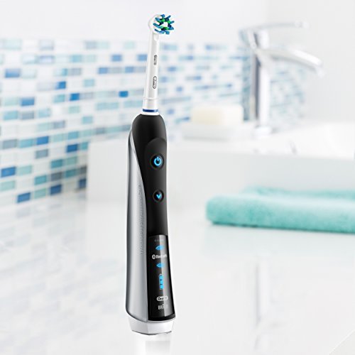 Electric Toothbrush, Oral-B Pro 7000 SmartSeries Black Electronic Power Rechargeable Toothbrush with Bluetooth Connectivity Powered by Braun 