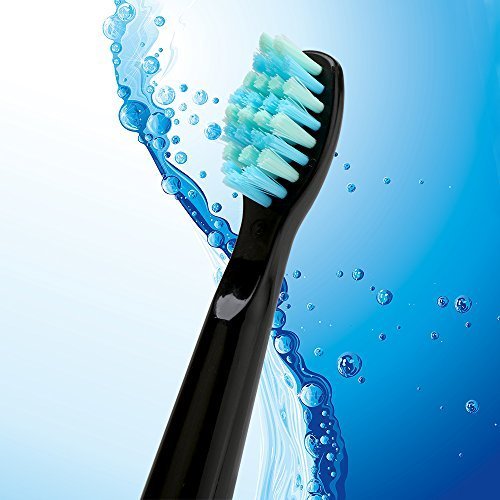 Electric Toothbrush Replacement Head x 4 Crystal Black 