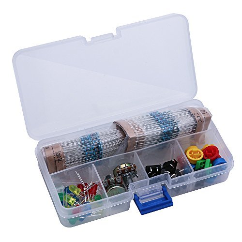 Elegoo Electronics component pack with resistors, LEDs, Switch, Potentiometer for Arduino UNO, MEGA2560, Raspberry Pi