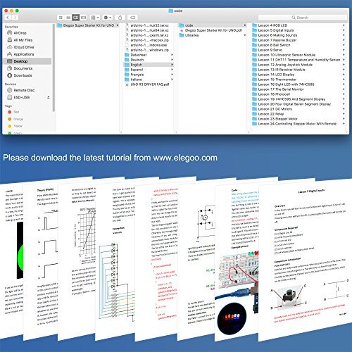 Elegoo UNO Project Super Starter Kit with Tutorial for Arduino