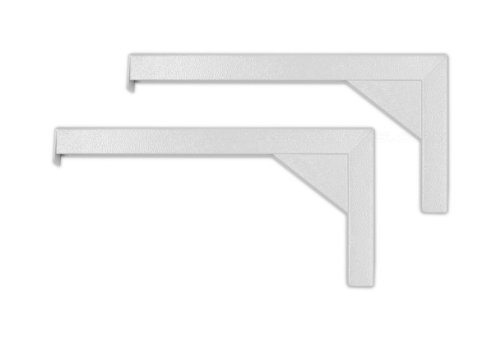 Elite Screens 12" Wall and Ceiling Hanging L-Brackets for Manual/Spectrum/VMAX2 series, White, ZVMAXLB12-W