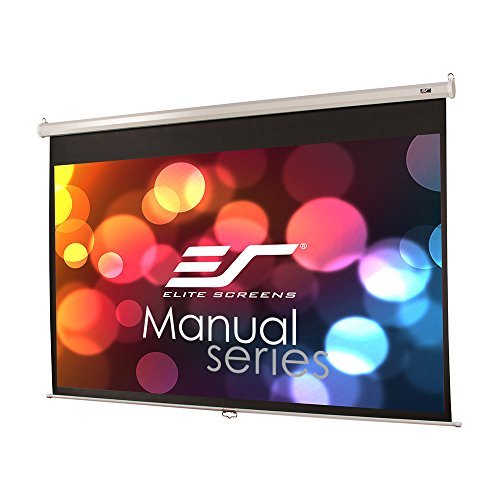 Elite Screens Manual, 100-inch 16:9, Pull Down Projection Manual Projector Screen with Auto Lock, M100XWH