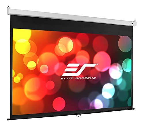 Elite Screens Manual SRM Pro, 120-inch 16:9, Slow Retract Pull Down Projection Manual Projector Screen, M120HSR-Pro