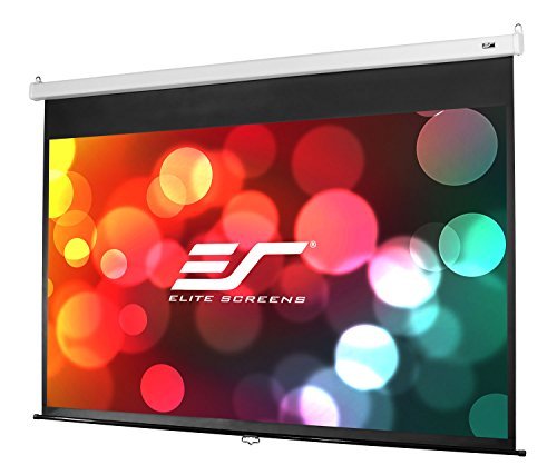 Elite Screens Manual SRM Pro, 120-inch 16:9, Slow Retract Pull Down Projection Manual Projector Screen, M120HSR-Pro