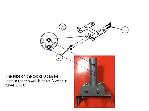 Elitech Universal Extendable Ceiling Projector Mount 20 to 27.6 inch Drop Height Adjustable, Extendable up to 71 inch With Optional Extension Pole (sell separately)