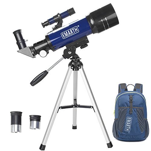 Emarth Telescope, Travel Scope, 70mm Astronomical Refracter Telescope with Tripod & Finder Scope, Portable Telescope for Kids Beginners (Blue)