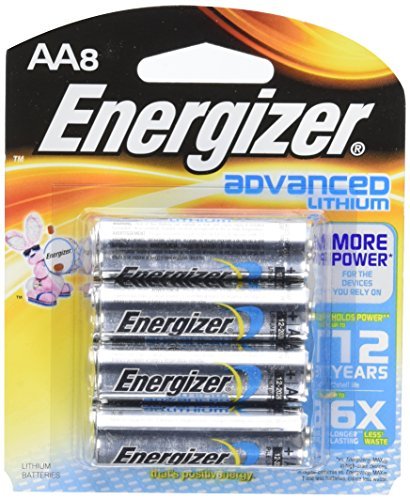 Energizer Advanced Lithium Batteries, AA Size, 8-Count 