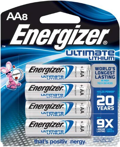 Energizer L91BP-8 Ultimate Lithium AA Batteries (8-Pack) 