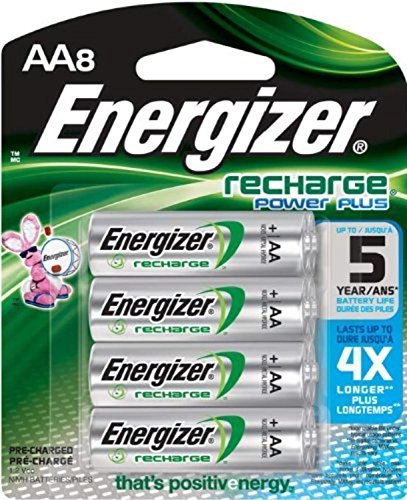 Energizer Recharge Power Plus AA 2300 mAh Rechargeable Batteries, Pre-Charged, 8 count 