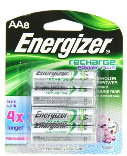 Energizer Recharge Power Plus AA 2300 mAh Rechargeable Batteries, Pre-Charged, 8 count 