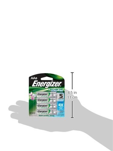 Energizer Recharge Power Plus AA 2300 mAh Rechargeable Batteries, Pre-Charged, 8 count 