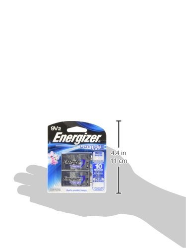 Energizer Ultimate 9 Volt Batteries, Lithium 9v Battery (2 Count) L522BP-2 