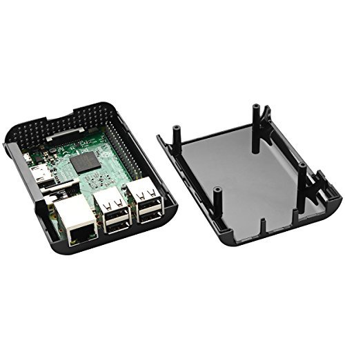 Enokay Black Case for Raspberry Pi 2 Pi 3 Model B B Plus