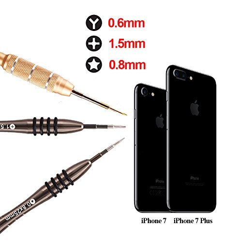 Esdabem Repair Tool Kit for iPhone 7 – Magnetic Premium Solid Screwdriver Set for Apple iPhone 7, iPhone 7Plus, iPhone 6Plus, iPhone 6S /6/5S/5/5C/4S/4/SE, iPod, iTouch (4 Pack)