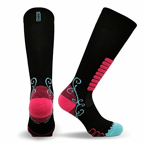 Eurosocks Women Snow Skiing Socks, Embraces The Foot, No Pinch Seamless Toe, Ventilation Knit, Warm - 8311W