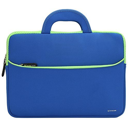 Evecase 11-Inch. UltraPortable Handle Carrying Portfolio Sleeve Neoprene Case Bag for HP Stream Notebook Laptop - Blue