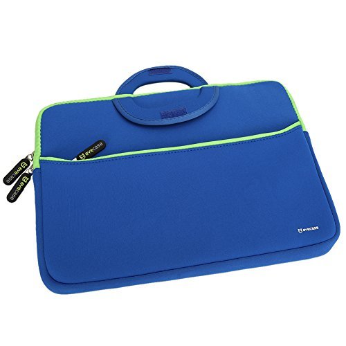 Evecase 11-Inch. UltraPortable Handle Carrying Portfolio Sleeve Neoprene Case Bag for HP Stream Notebook Laptop - Blue