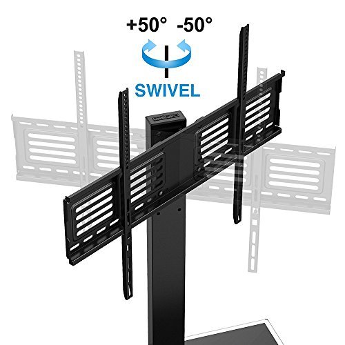 FITUEYES Universal TV Stand with Swivel mount Height Adjustable for 60inch to 80 inch TV FTT107003GB