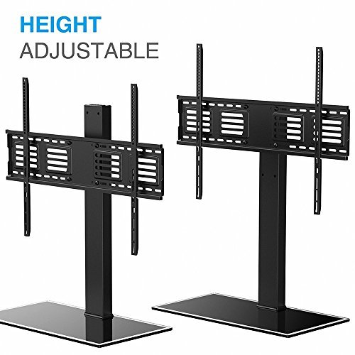 FITUEYES Universal TV Stand with Swivel mount Height Adjustable for 60inch to 80 inch TV FTT107003GB