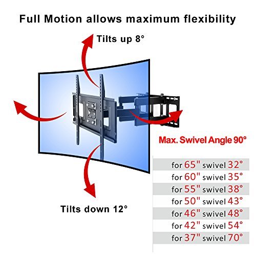 FLEXIMOUNTS CR1 Curved Panel TV Wall Mount Bracket for 32"-65" UHD OLED 4k Samsung LG Vizio etc TVs