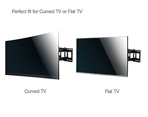 FLEXIMOUNTS CR1 Curved Panel TV Wall Mount Bracket for 32"-65" UHD OLED 4k Samsung LG Vizio etc TVs