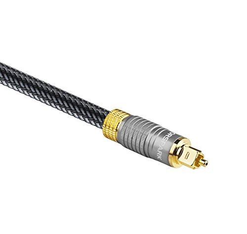 FORSPARK Digital Optical Audio 24K Gold Plated Toslink Cable 6FT- CL3 Rated