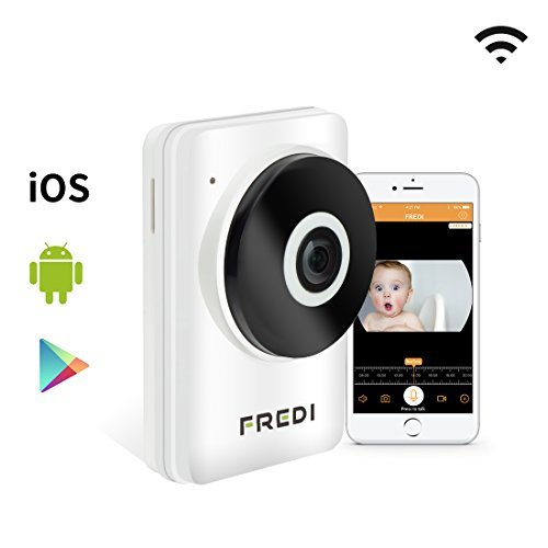 FREDI Baby Monitor Wireless WIFI IP Surveillance Camera 720P HD Security Camera With Two-Way Talking,Infrared Night Vision,P2P Wps Ir-Cut Nanny Camera Motion Detection Loop recording(Without SD Card) 