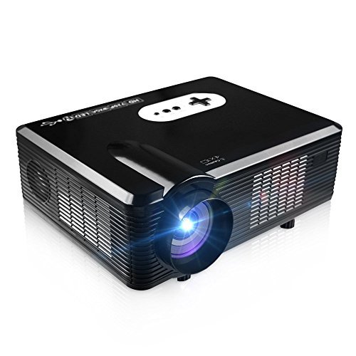 FastFox HD Projector Full Color 720P 3000 Lumens Analog TV Single LCD Panel LED Technology Multimedia Beamer Home Proyector for Theater Tablet Video Movie Bussiness