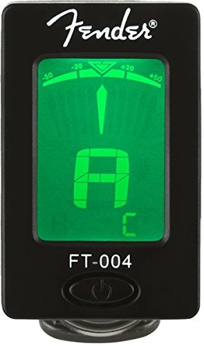 Fender Clip-On Tuner FT-004 for Guitar, Ukulele, Bass, Violin, Mandolin, and Banjo