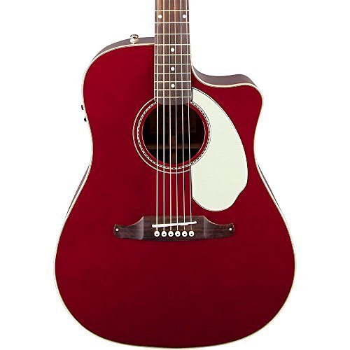 Fender Sonoran SCE Dreadnought Cutaway Acoustic-Electric Guitar with Fishman PreAmplifier and Built-In Tuner - Candy Apple Red with Matching Headstock