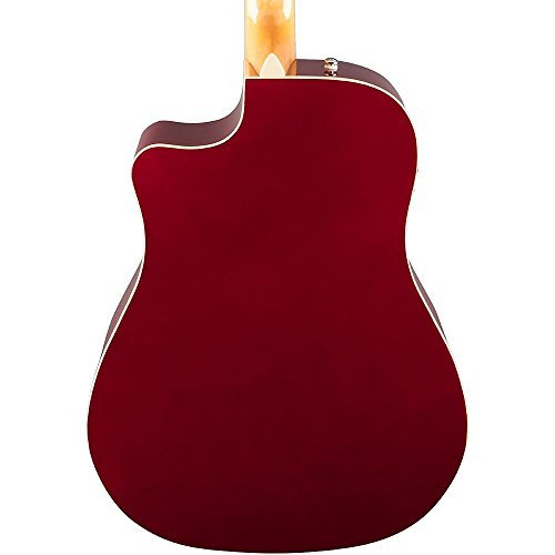 Fender Sonoran SCE Dreadnought Cutaway Acoustic-Electric Guitar with Fishman PreAmplifier and Built-In Tuner - Candy Apple Red with Matching Headstock