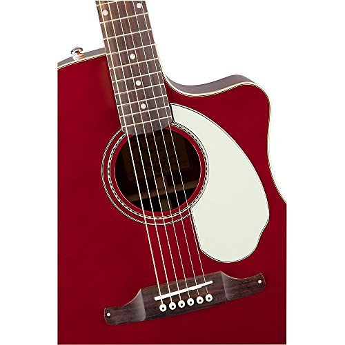 Fender Sonoran SCE Dreadnought Cutaway Acoustic-Electric Guitar with Fishman PreAmplifier and Built-In Tuner - Candy Apple Red with Matching Headstock