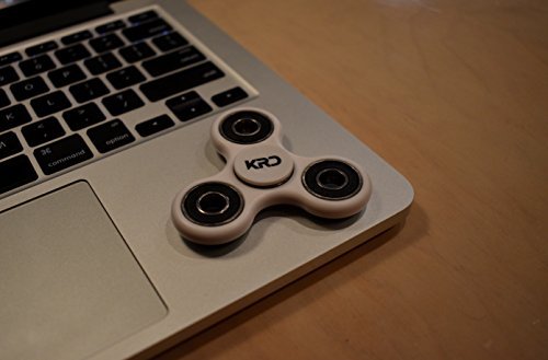 Fidget Spinner Toy with High Speed Silent Bearings | Relieves Anxiety ADD ADHD and Boredom | Helps Focus in Kids & Adults | Safe Rounded Edges | Prime (White)