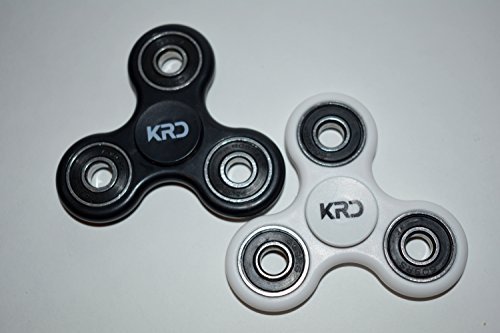 Fidget Spinner Toy with High Speed Silent Bearings | Relieves Anxiety ADD ADHD and Boredom | Helps Focus in Kids & Adults | Safe Rounded Edges | Prime (White)