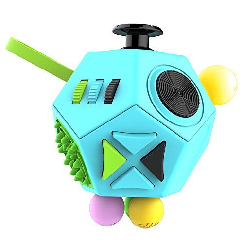 Fidget Toy Cube Stress Anxiety Cube Toy Relieves Stress And Anxiety And Relax for Children and Adults - 12 Sides Fidget Dice