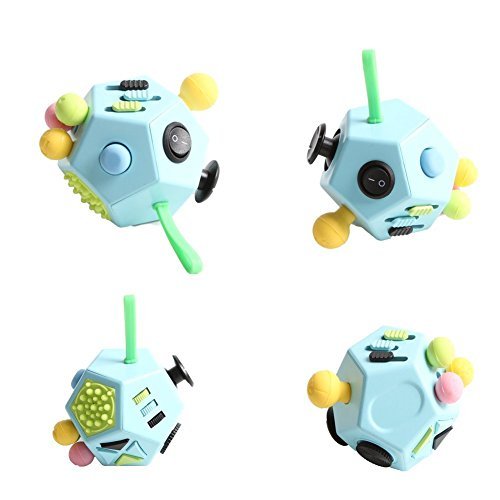 Fidget Toy Cube Stress Anxiety Cube Toy Relieves Stress And Anxiety And Relax for Children and Adults - 12 Sides Fidget Dice