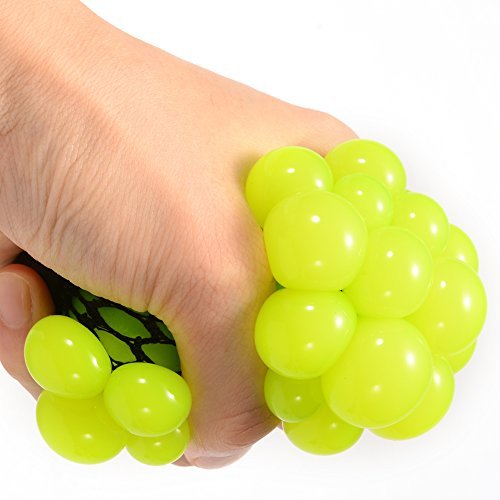 FidgetKool Relief Fidget Squeeze Vent Toy Grape Gifts for Fidgeter Green