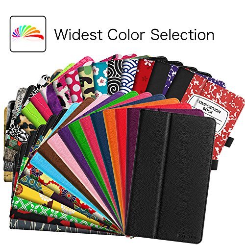 Fintie Folio Case for Fire HD 10 - Slim Fit Leather Standing Protective Cover with Auto Wake / Sleep for Amazon Fire HD 10 Tablet (10.1" HD Display 5th Generation - 2015 release), Black