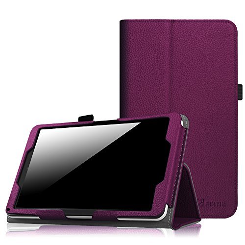 Fintie NuVision 8 Inch Tablet Case - Premium PU Leather Folio Cover with Stylus Holder for 2016 NuVision TM800W560L / 2017 NuVision TM800W610L / TM800P610L 8-Inch Windows Tablet, Purple